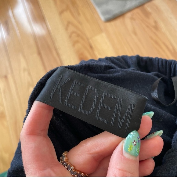 Kedem Sasson Lagenlook Blue Draped Dropped Crotch High Waisted Harem Pants 0/M - Picture 7 of 11